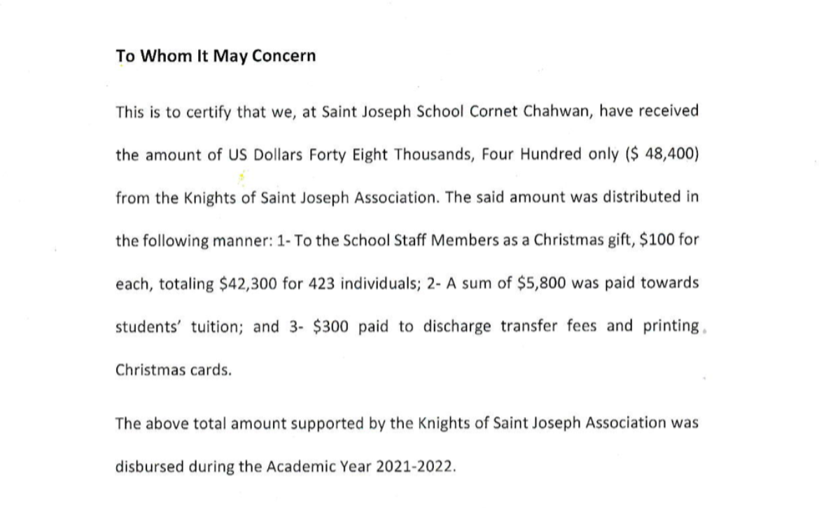 Farah Campaign – SJS Letter – KOSJ